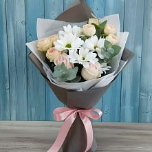 Букет цветов из:  Хризантемы и Розы в Редькино