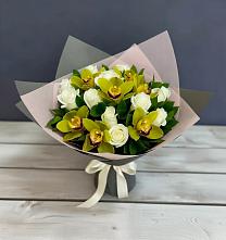 Букет цветов из:  Орхидеи и Розы #REPLACE_PRED# Редькино