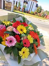 Букет цветов из:  Герберы #REPLACE_PRED# Редькино