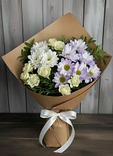 Букет цветов из:  Хризантемы и Розы в Редькино