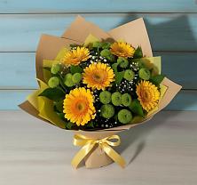 Букет цветов из:  Герберы и Хризантемы в Редькино