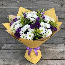 Букет цветов из:  Ирисы, Хризантемы и Ромашки в Редькино