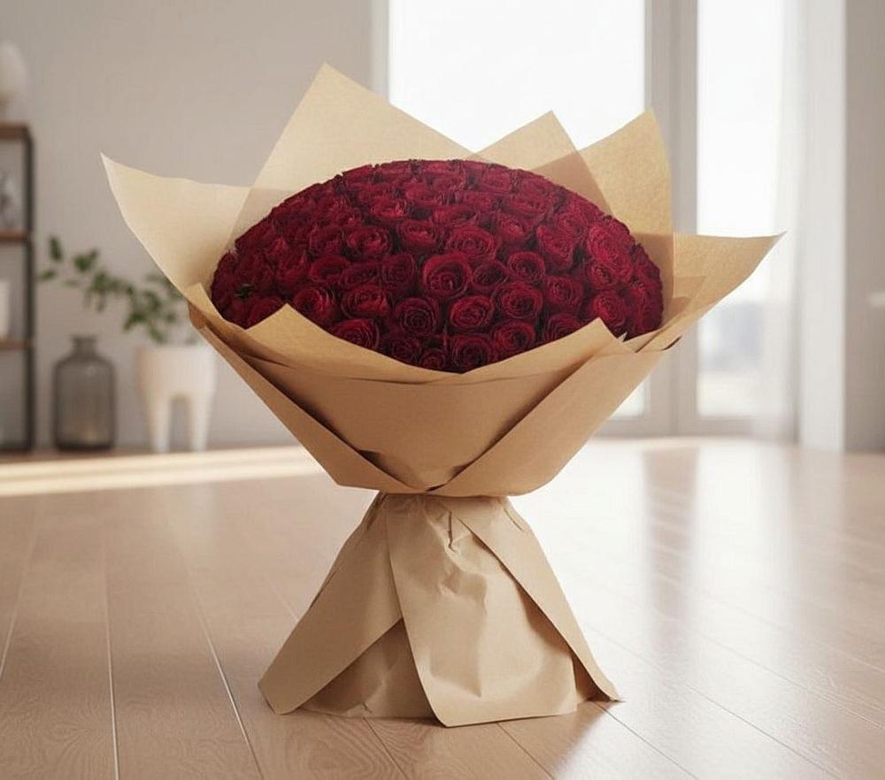 Букет 101 Красная роза в Редькино