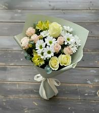 Букет цветов из:  Альстромерии, Розы и Хризантемы в Редькино