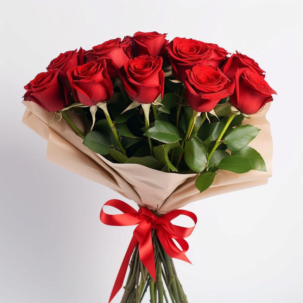 Букет 11 Красных роз Эдлесс Лав в Редькино