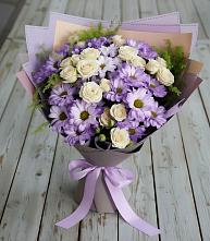 Букет цветов из:  Хризантемы и Розы #REPLACE_PRED# Редькино