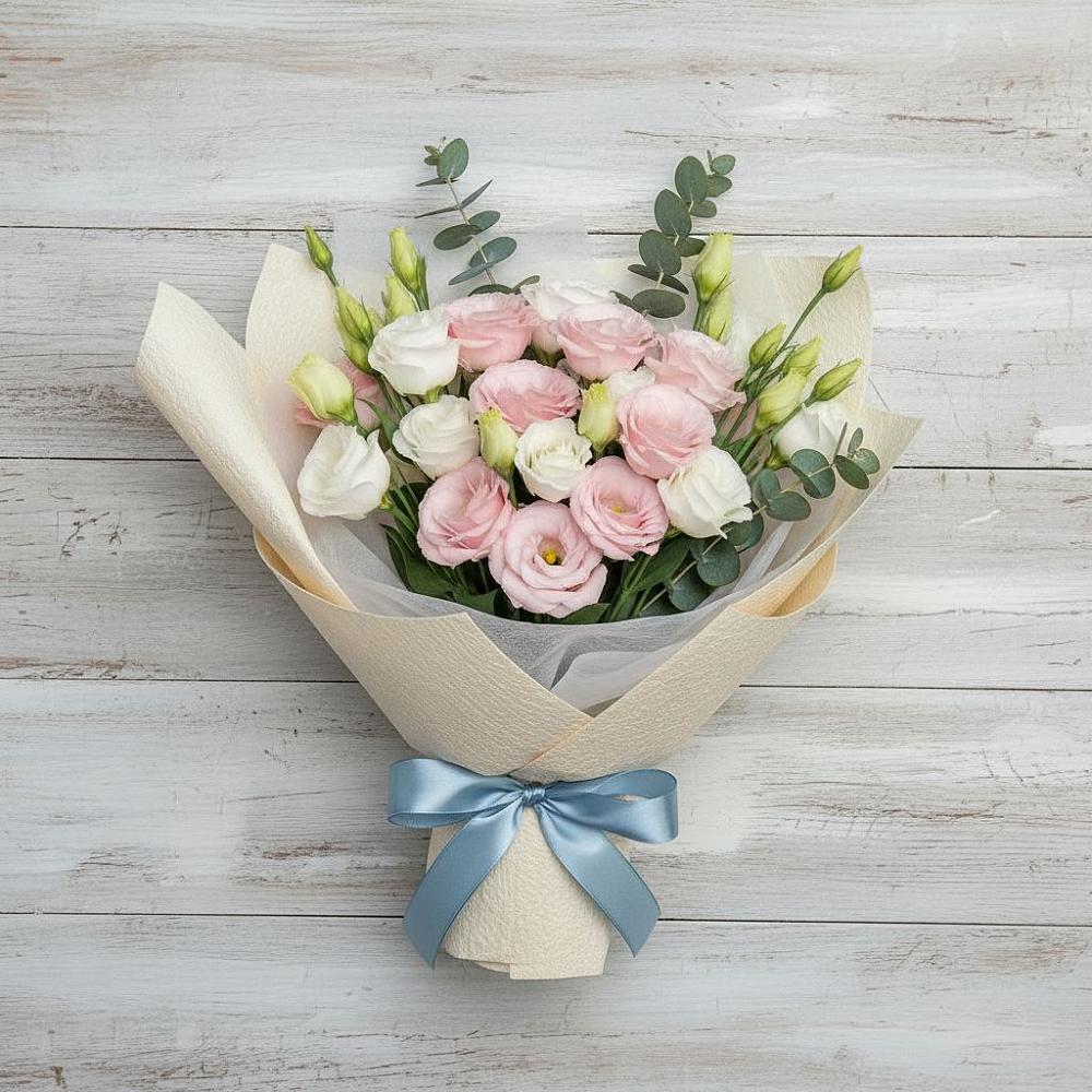 Букет цветов из: Лизиантусы в Редькино